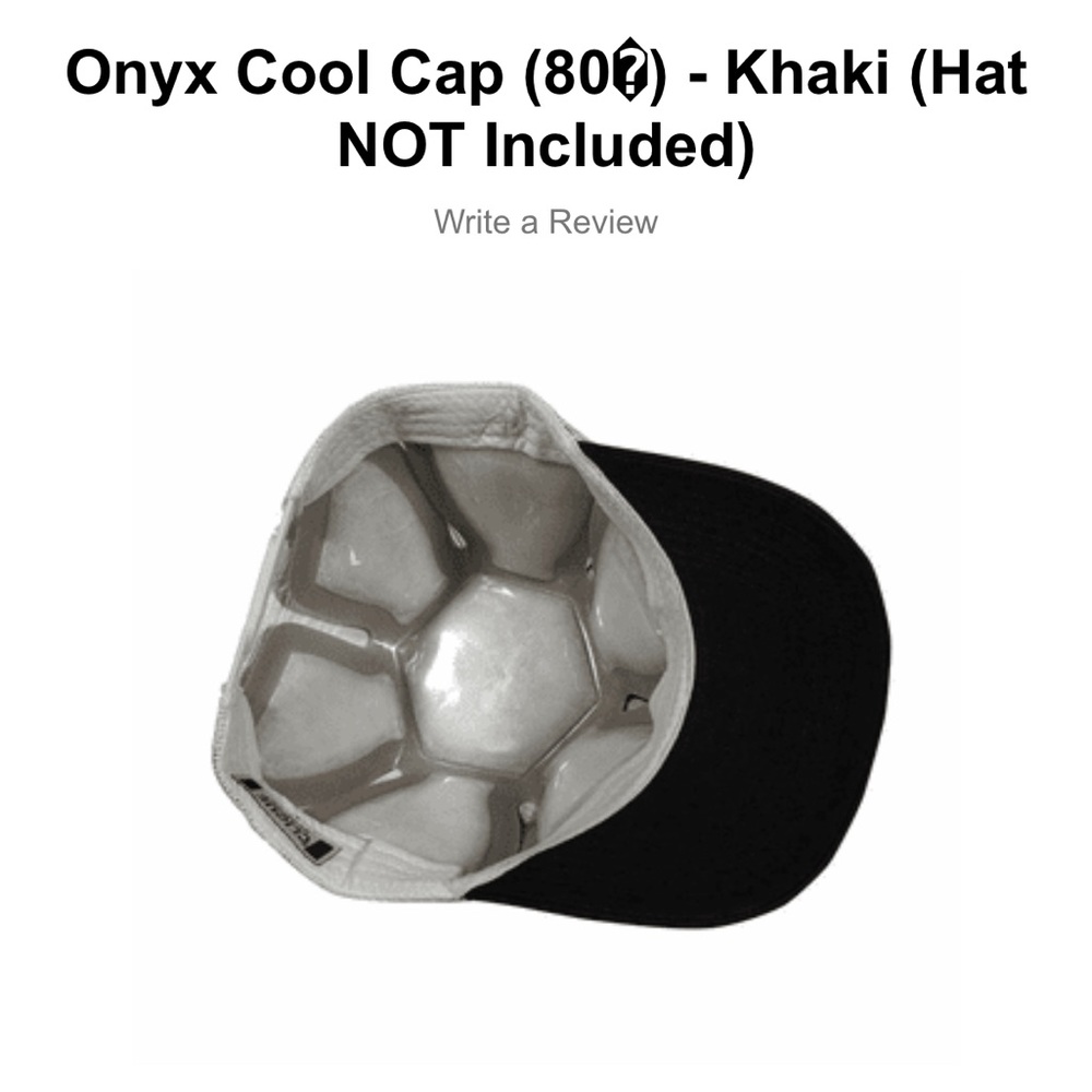 ONYX COOL COOLING CAP INSERT. NEVER USED.MADE IN USA!
